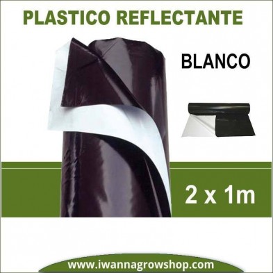 Plástico Reflectante Blanco y Negro 1 x 2 m