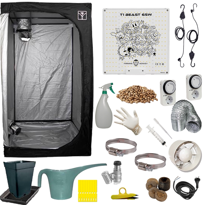 Kit de Cultivo LED 60x60 Semicompleto Bajo Consumo Eco 55w