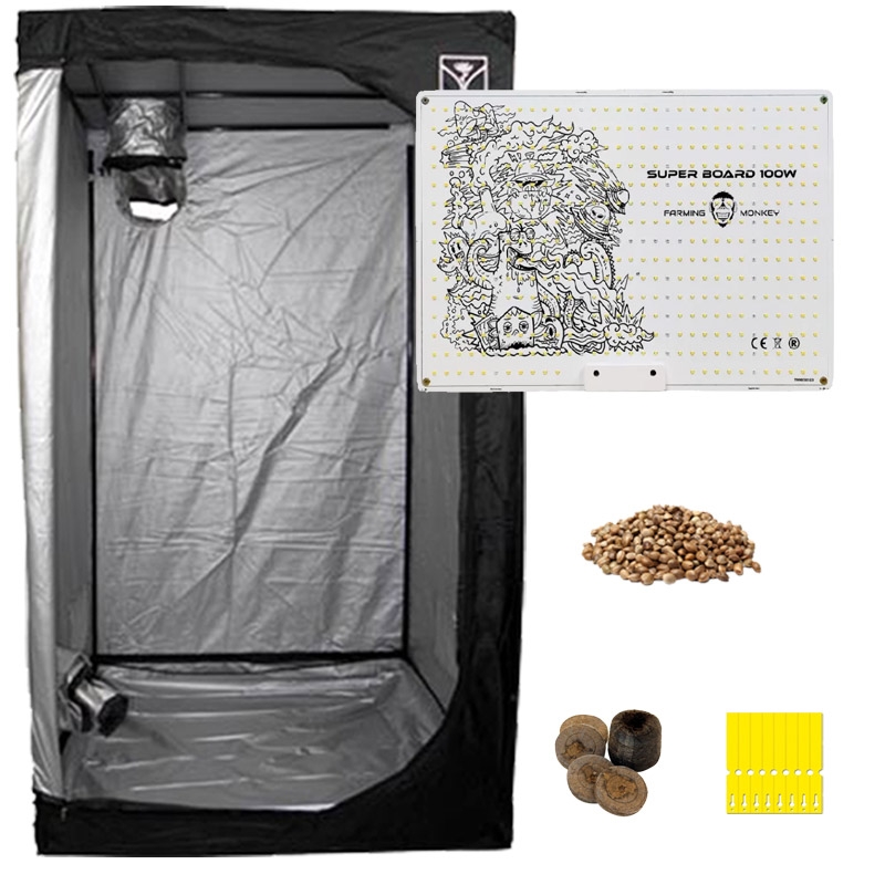 Kit de Cultivo LED 80x80 Básico Bajo Consumo Eco 100w