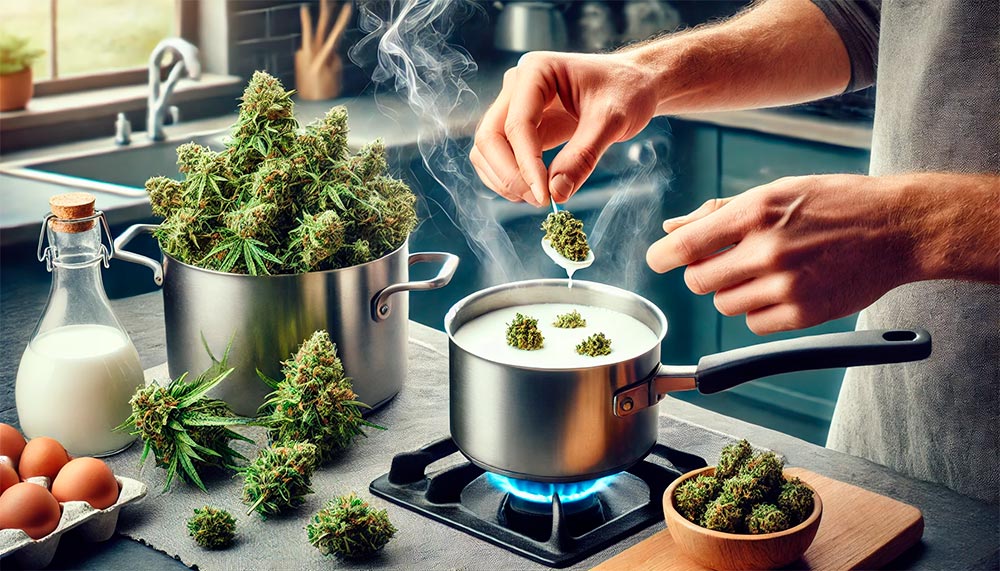 preparacion de la leche de marihuana